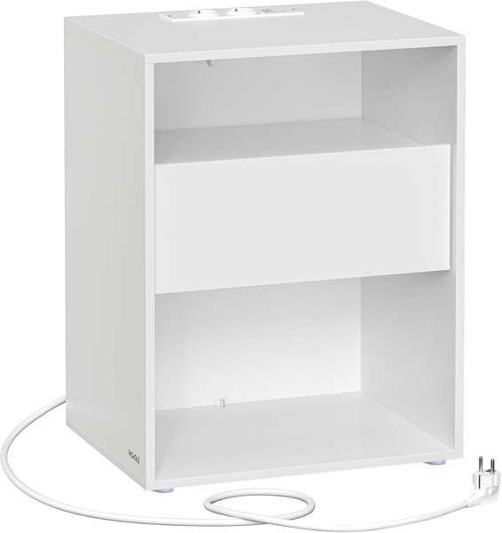 Noptiera cu priza Vasagle Alb 45x35x58.3 cm