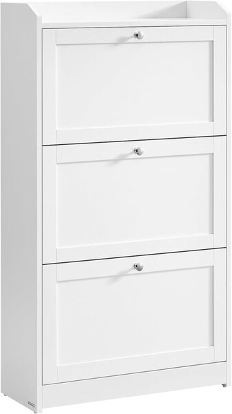 Pantofar Vasagle Alb 60x24x108 cm