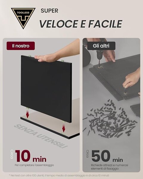 Noptiera Vasagle Gri inchis 45x35x58.7 cm
