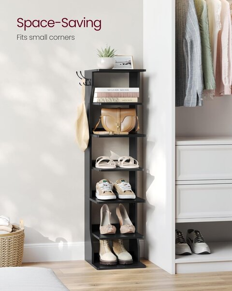 Pantofar Vasagle Negru 26.4x30x110.4 cm