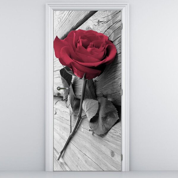 Fototapeta pentru ușă - Trandafirul roșu (95x205cm)