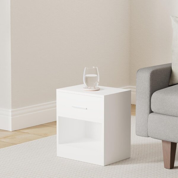 Set 2 noptiere Vasagle Alb 45x35x58.3 cm