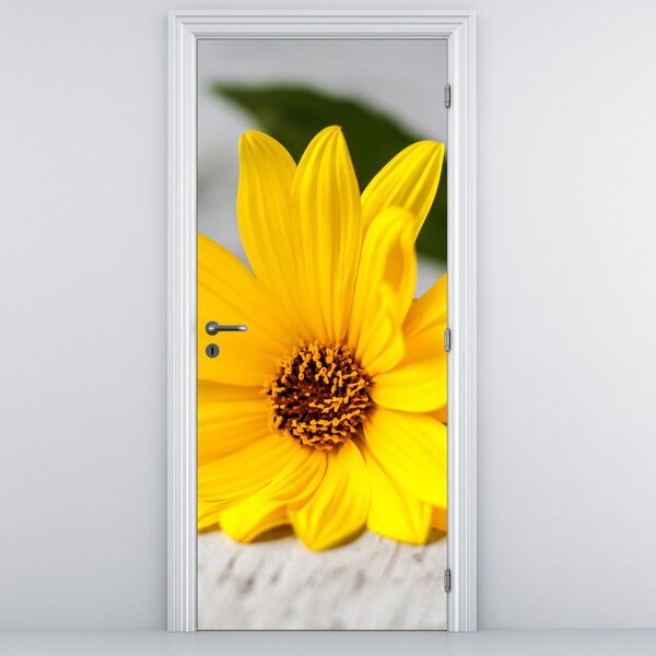 Fototapet pentru ușă - Flori galbene (95x205cm)