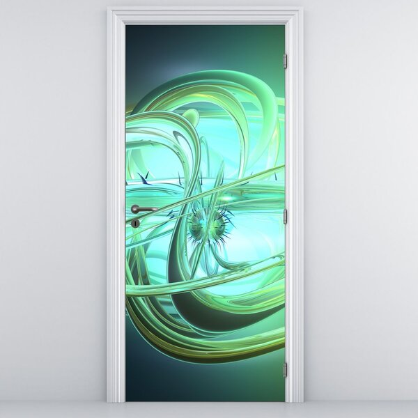 Fototapet pentru ușă - Abstract - verde (95x205cm)
