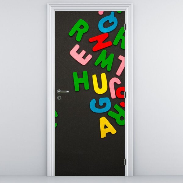 Fototapet pentru ușă - Litere colorate (95x205cm)