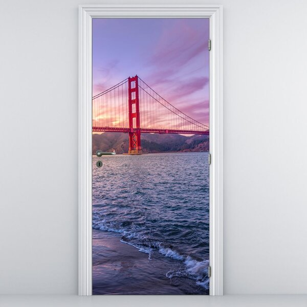 Fototapet pentru ușă - Pod cu apus de soare (95x205cm)