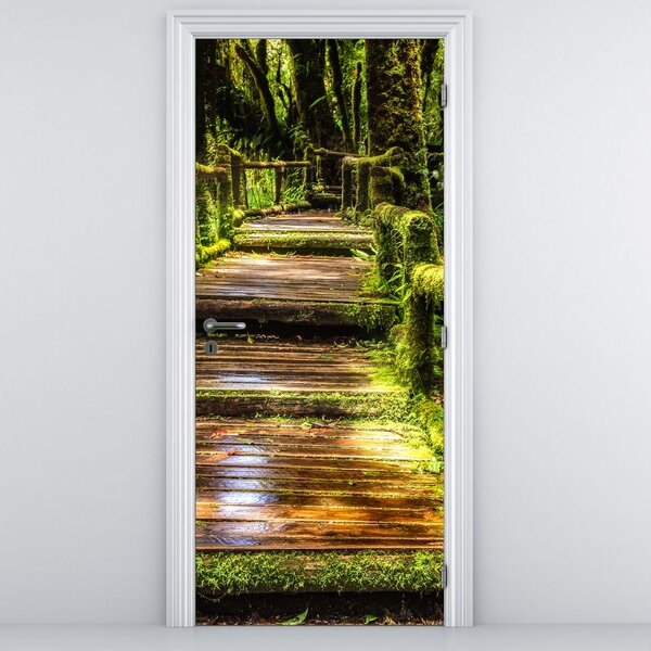 Fototapet pentru ușă - Scări în pădurea tropicală (95x205cm)