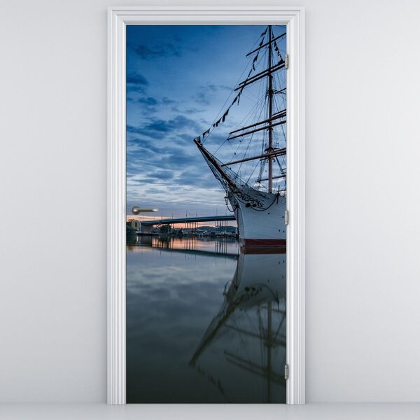 Fototapet pentru ușă - Barca cu vele (95x205cm)