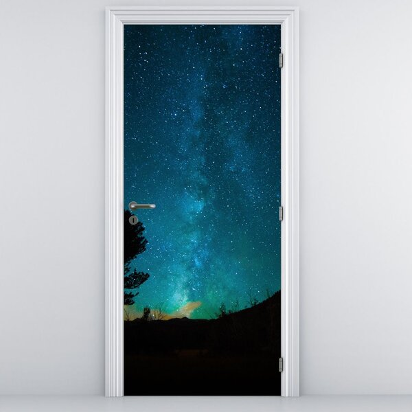 Fototapet pentru ușă - Cerul înstelat noaptea (95x205cm)