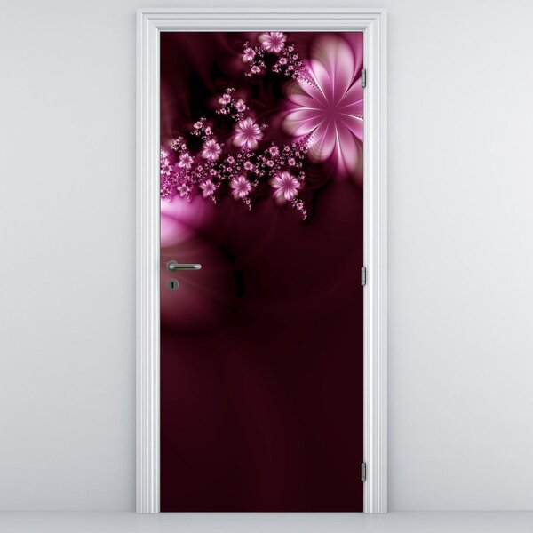 Fototapet pentru ușă - Flori abstract (95x205cm)