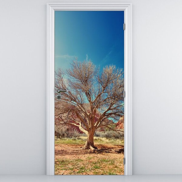 Fototapet pentru ușă - Copac în deșert (95x205cm)