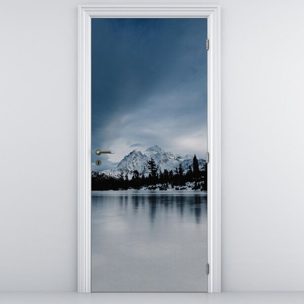 Fototapet pentru ușă - Pe lacul înghețat (95x205cm)