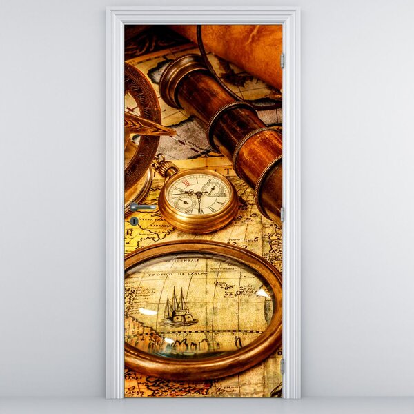 Fototapet pentru ușă - Ustensile istorice ale marinarilor (95x205cm)