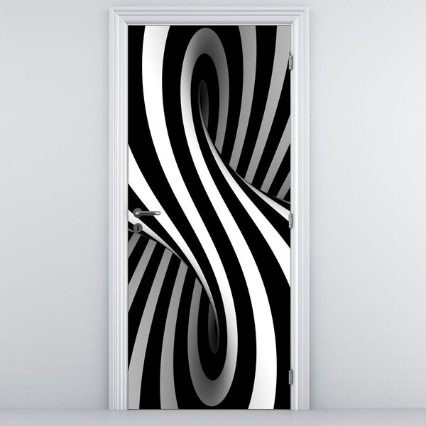 Fototapet pentru ușă - Abstracție cu dungi de zebră (95x205cm)