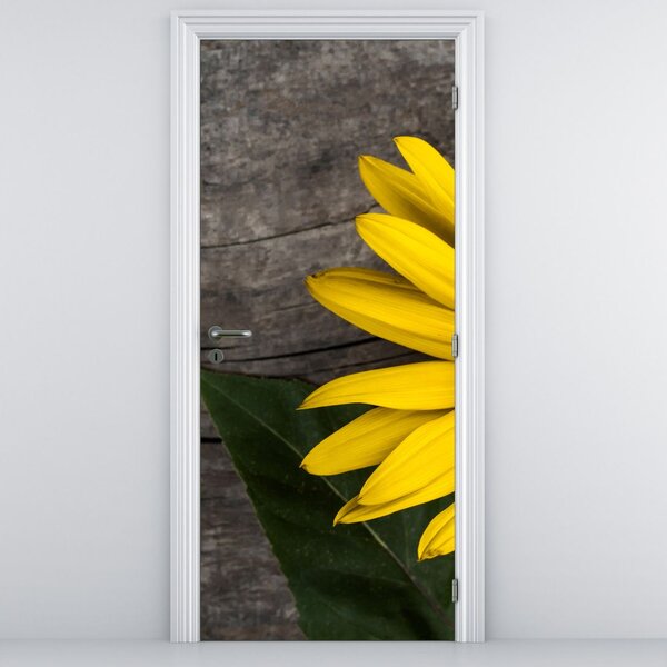 Fototapet pentru ușă - Floarea soarelui (95x205cm)