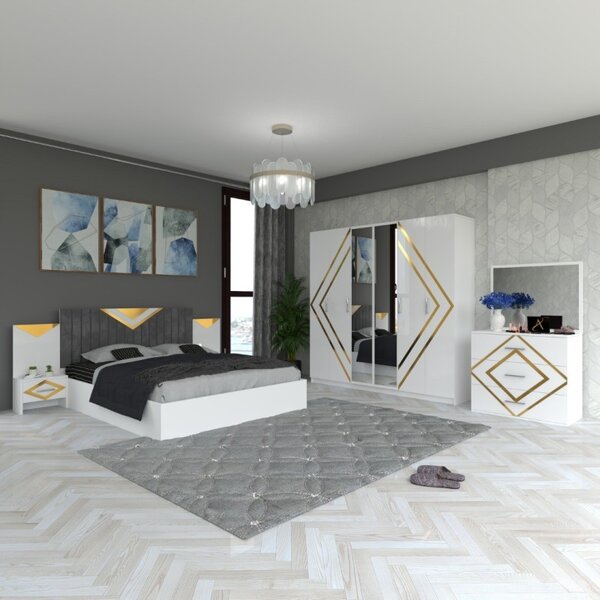 Dormitor Porto Alb 180x200