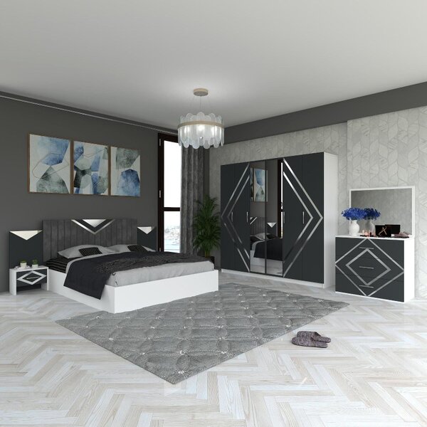 Dormitor Porto Gri 180x200