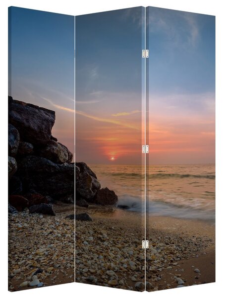 Paravan - Apusul de soare pe plajă (126x170 cm)