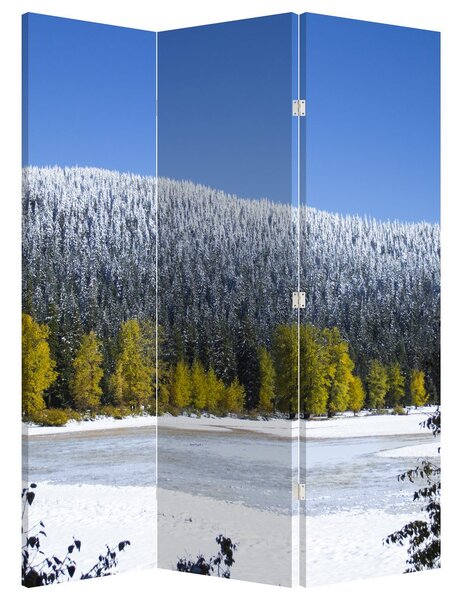 Paravan - Munții înzăpeziți iarna (126x170 cm)
