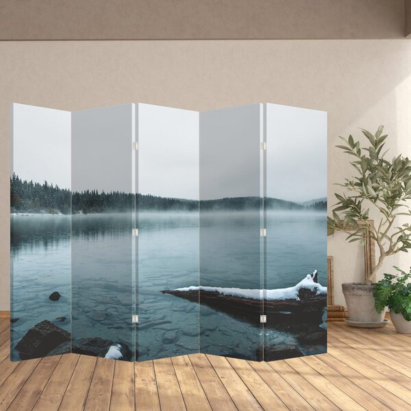 Paravan - Lacul nordic înghețat (210x170 cm)