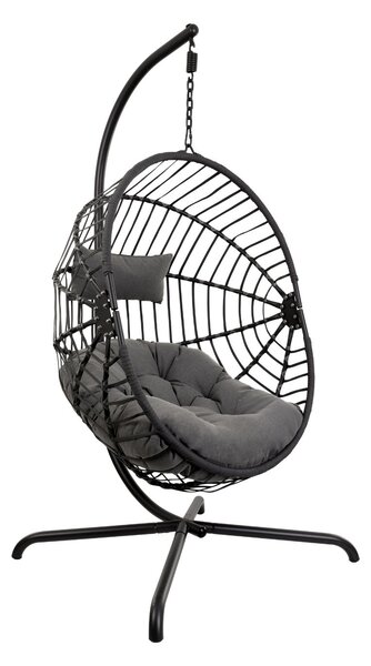 Fotoliu-balansoar suspendat de grădină Solea Grey