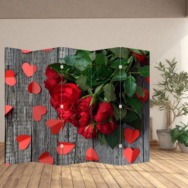 Paravan - Buchet de flori (210x170 cm)