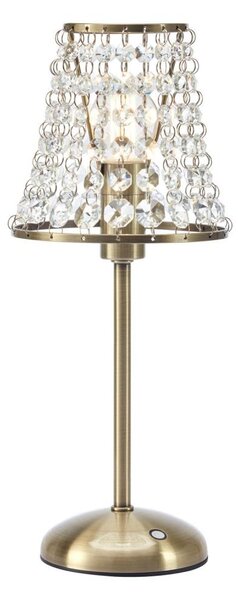 Markslöjd 109125 - LIORA, lampă de birou LED reîncărcabilă cu dimmer, 1xE14/2W/2000 mAh, alamă