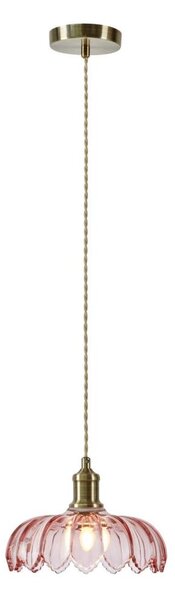 Markslöjd 109178 - Pendul cu cablu KURAGE, 1 x E27, 40 W, 230 V, alamă/roz fumuriu