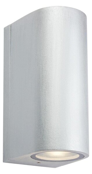 Markslöjd 109112 - Aplica de perete exterior ALOR, LED dimabil, 2xLED/4,9W/230V, IP65, argintiu