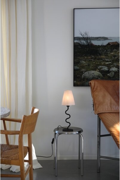 Markslöjd 109171 - Lampă de masă VEYA 1xE14/40W/230V, abajur din in, negru