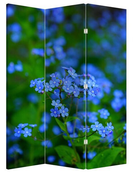 Paravan - Flori albastre (126x170 cm)