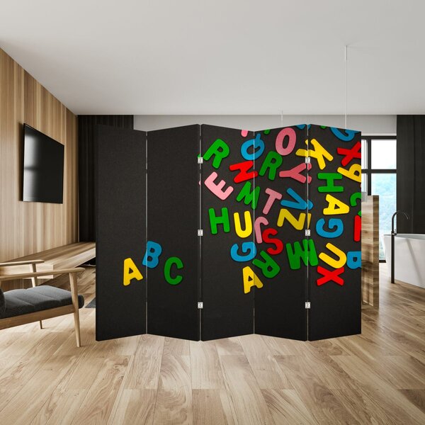 Paravan - Litere colorate (210x170 cm)
