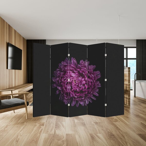 Paravan - Floare violetă (210x170 cm)