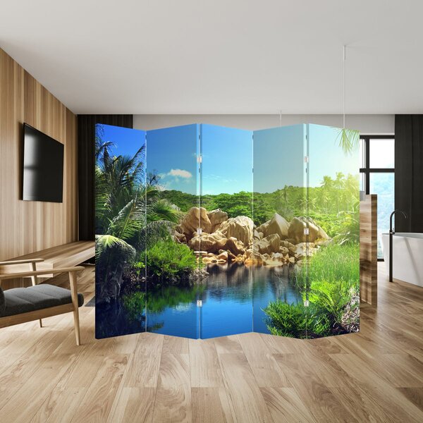 Paravan - Lac în jungla din Seychelles (210x170 cm)