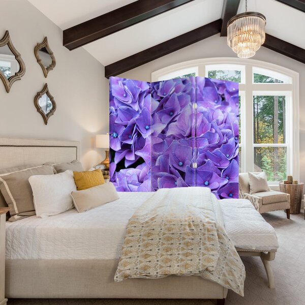 Paravan - Flori violete (126x170 cm)