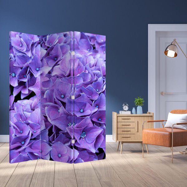 Paravan - Flori violete (126x170 cm)