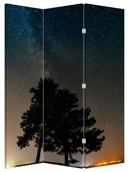 Paravan - Cerul nocturn și copaci (126x170 cm)