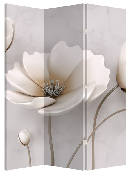 Paravan - Florile albe (126x170 cm)