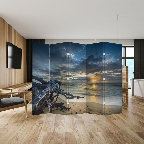 Paravan - Marea în apus de soare (210x170 cm)