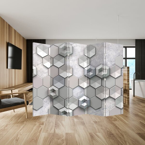 Paravan - Abstracție 3D (210x170 cm)