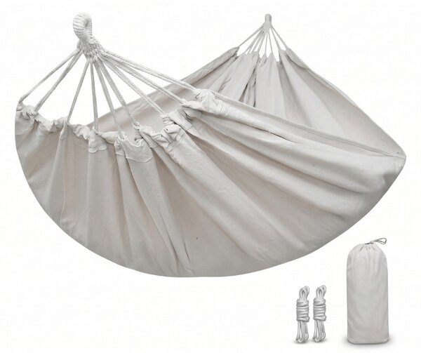Hamac ZENVIO 200x80 cm, alb + geanta gratuita