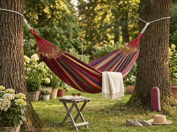 Hamac ZENVIO 200x100 cm, rosu + geanta gratuita