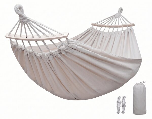 Hamac ZENVIO COMFORT 200x80 cm, alb + geanta gratuita
