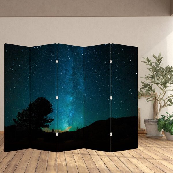 Paravan - Cerul nocturn și stele (210x170 cm)
