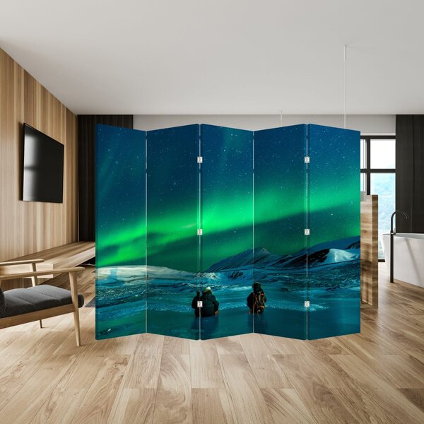 Paravan - Oameni la Aurora borealis (210x170 cm)