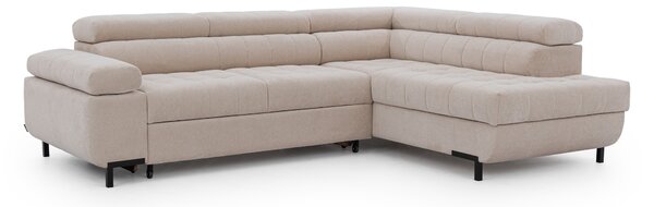 Colțar extensibil Tyrion L cu șezlong dreapta - chenille bej Vibe 08