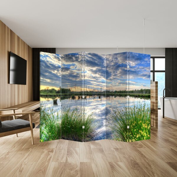 Paravan - Lac și trestie (210x170 cm)