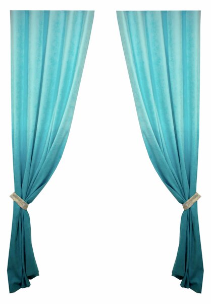 Set draperii Velaria hazel degrade turcoaz pe rejansa, diverse dimensiuni