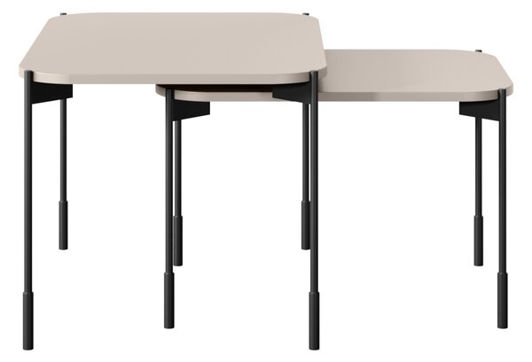 Măsuță de cafea dreptunghiulară Sonatia 60 cm cu picioare metalice - casmir