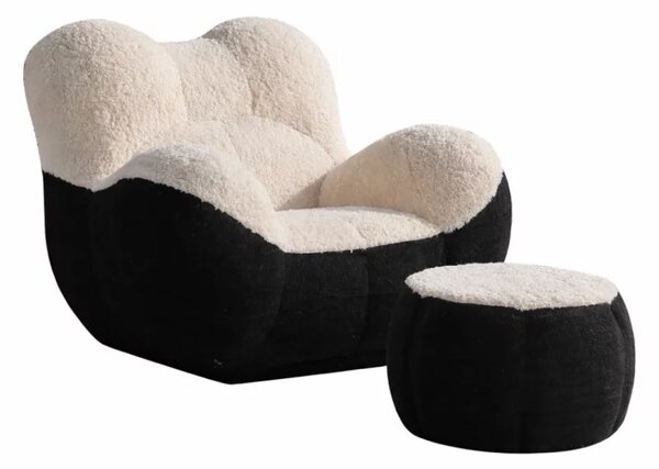 Fotoliu Relax Nest cu taburet – spumă de înaltă calitate, compresat, fără asamblare